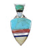 Multicolor Southwestern Sterling Silver Pendant AX94480