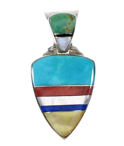 Multicolor Southwest Sterling Silver Pendant AX94482