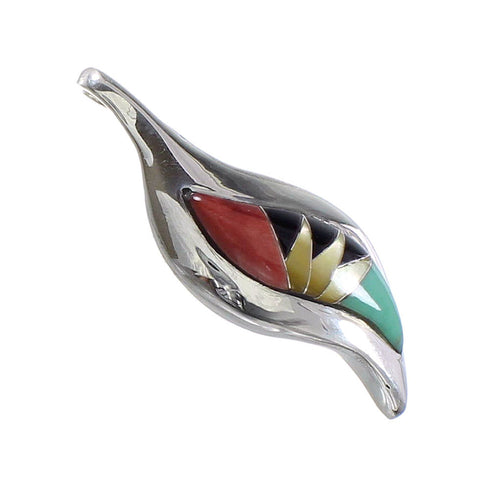 Multicolor Inlay Genuine Sterling Silver Pendant YX94436