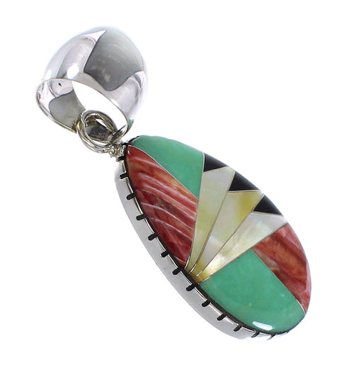 Southwest Multicolor Sterling Silver Pendant YX94443