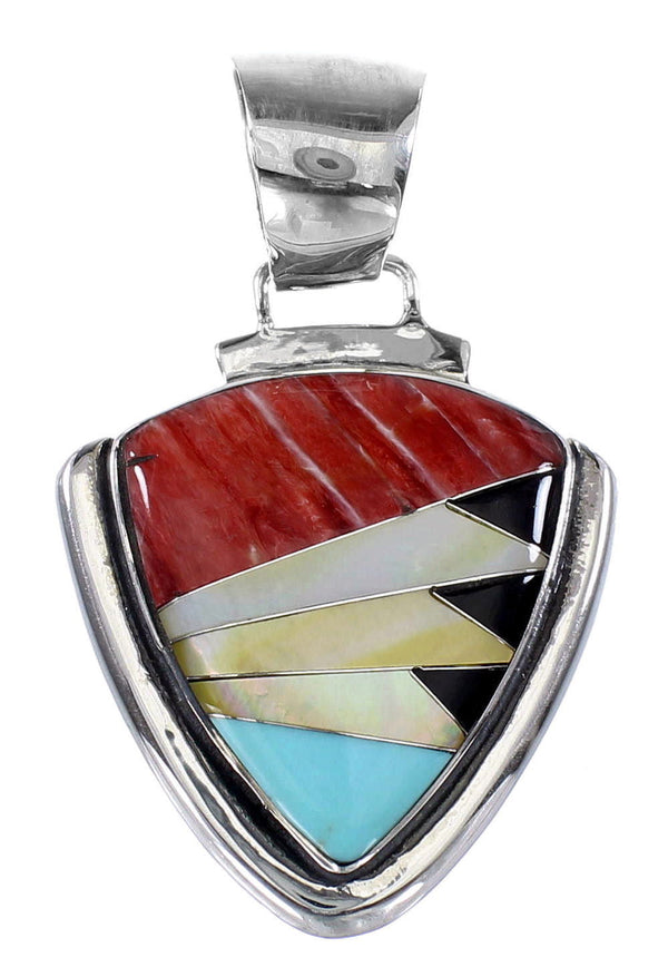 Southwestern Multicolor Genuine Sterling Silver Pendant YX94449