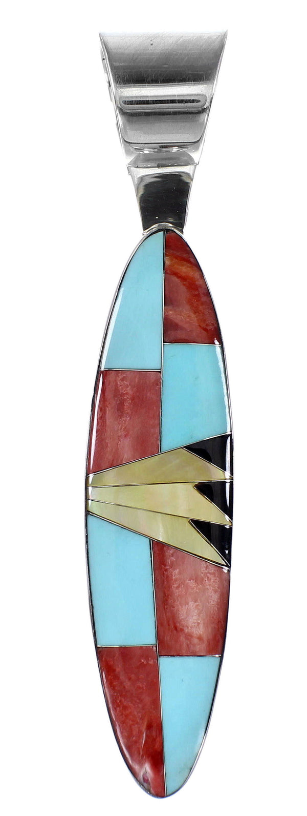 Multicolor Silver Southwestern Pendant YX94451