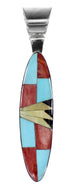 Multicolor Silver Southwestern Pendant YX94451