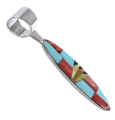 Multicolor Silver Southwestern Pendant YX94451