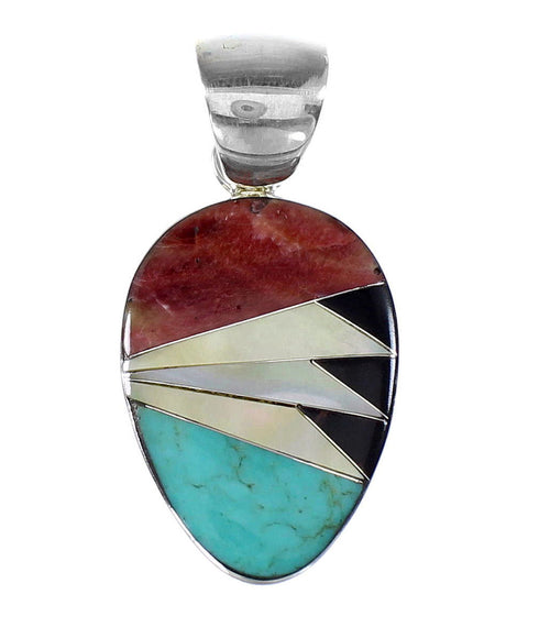 Sterling Silver Multicolor Southwestern Pendant YX94476