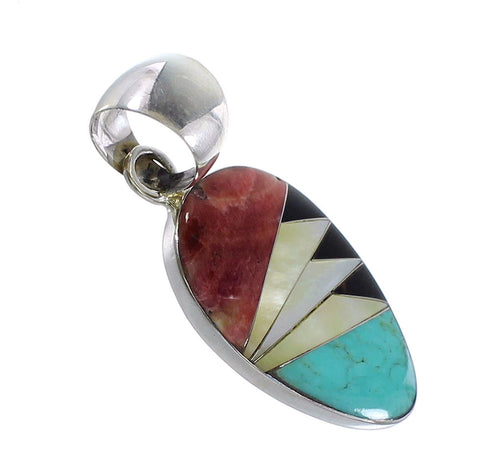 Sterling Silver Multicolor Southwestern Pendant YX94476