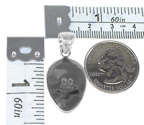 Genuine Sterling Silver Multicolor Southwestern Pendant YX94481