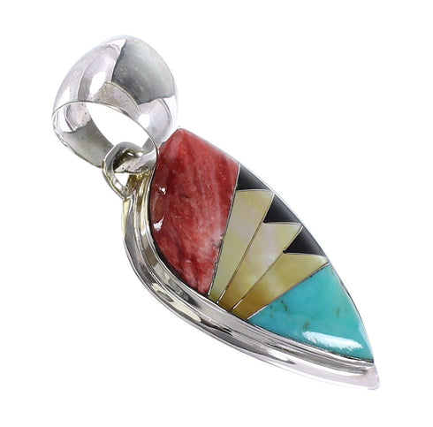 Silver Southwestern Multicolor Pendant YX94497