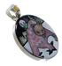 Southwest Multicolor Genuine Sterling Silver Bear Pendant RX94801
