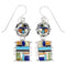 Multicolor And Silver Southwestern Hook Dangle Earrings YX94686