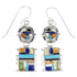 Multicolor And Silver Southwestern Hook Dangle Earrings YX94686