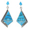 Sterling Silver Turquoise Southwestern Post Dangle Earrings AX95037