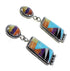Sterling Silver Southwest Multicolor Post Dangle Earrings AX94684