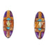 Southwestern Sterling Silver Multicolor Post Earrings AX94716