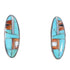 Sterling Silver Southwest Multicolor Post Earrings AX94756