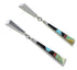 Authentic Sterling Silver Multicolor Post Dangle Earrings RX95085