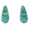 Genuine Sterling Silver Turquoise Inlay Post Earrings RX95748