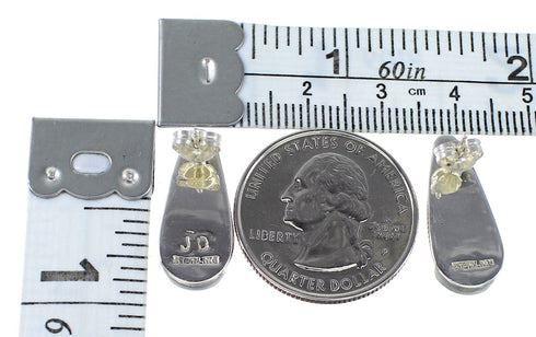 Turquoise Genuine Sterling Silver Jewelry Post Earrings RX95753