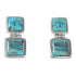Southwest Sterling Silver Turquoise Post Dangle Earrings AX94852