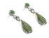 Turquoise Silver Southwestern Tear Drop Post Dangle Earrings AX94923
