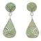Southwest Turquoise Authentic Sterling Silver Post Dangle Earrings AX94934