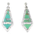 Southwestern Turquoise Jewelry Silver Post Dangle Earrings AX94937