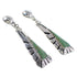 Southwestern Turquoise Genuine Sterling Silver Post Dangle Earrings AX94953
