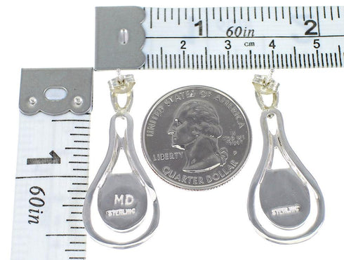 Southwest Turquoise Genuine Sterling Silver Post Earrings AX94954