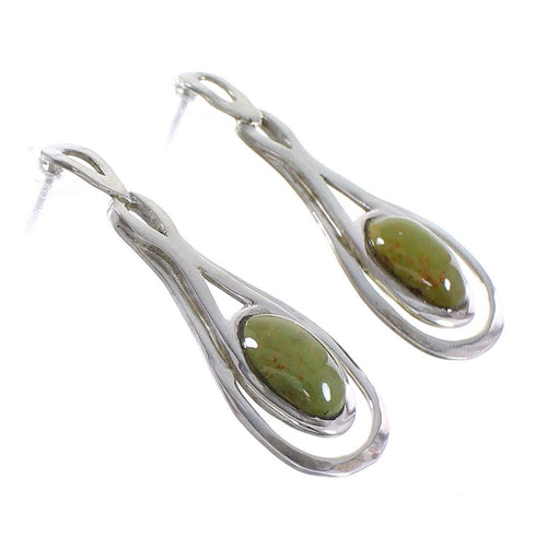 Turquoise Southwest Silver Jewelry Post Earrings AX94960