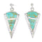 Turquoise Inlay Jewelry Sterling Silver Southwestern Post Dangle Earrings AX94971