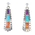 Southwest Multicolor Genuine Sterling Silver Post Dangle Earrings RX95142