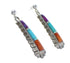 Southwest Multicolor Genuine Sterling Silver Post Dangle Earrings RX95142