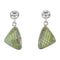 Silver Turquoise Inlay Southwestern Post Dangle Earrings AX95584