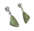 Silver Turquoise Inlay Southwestern Post Dangle Earrings AX95584