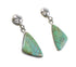 Silver Turquoise Inlay Southwest Post Dangle Earrings AX95585