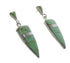 Southwest Turquoise Inlay Silver Post Dangle Earrings AX95601