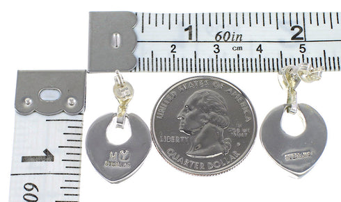 Southwest Turquoise Silver Jewelry Post Dangle Earrings AX95610