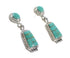 Sterling Silver Turquoise Inlay Post Dangle Earrings AX95625
