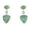 Silver Turquoise Post Dangle Earrings AX95637