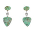 Silver Turquoise Post Dangle Earrings AX95637