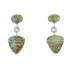 Silver Jewelry Turquoise Post Dangle Earrings AX95639