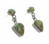 Silver Jewelry Turquoise Post Dangle Earrings AX95639