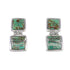 Turquoise Sterling Silver Post Dangle Earrings AX95661