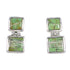 Turquoise Inlay Sterling Silver Post Dangle Earrings AX95662