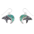 Turquoise Genuine Sterling Silver Bear And Arrow Hook Dangle Earrings AX95692