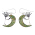 Silver Southwest Turquoise Inlay Kokopelli Hook Dangle Earrings AX95712