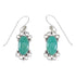 Turquoise Sterling Silver Southwest Jewelry Hook Dangle Earrings AX95728