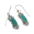 Turquoise Sterling Silver Southwest Jewelry Hook Dangle Earrings AX95728