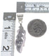 Turquoise Sterling Silver Southwest Feather Jewelry Pendant RX95267