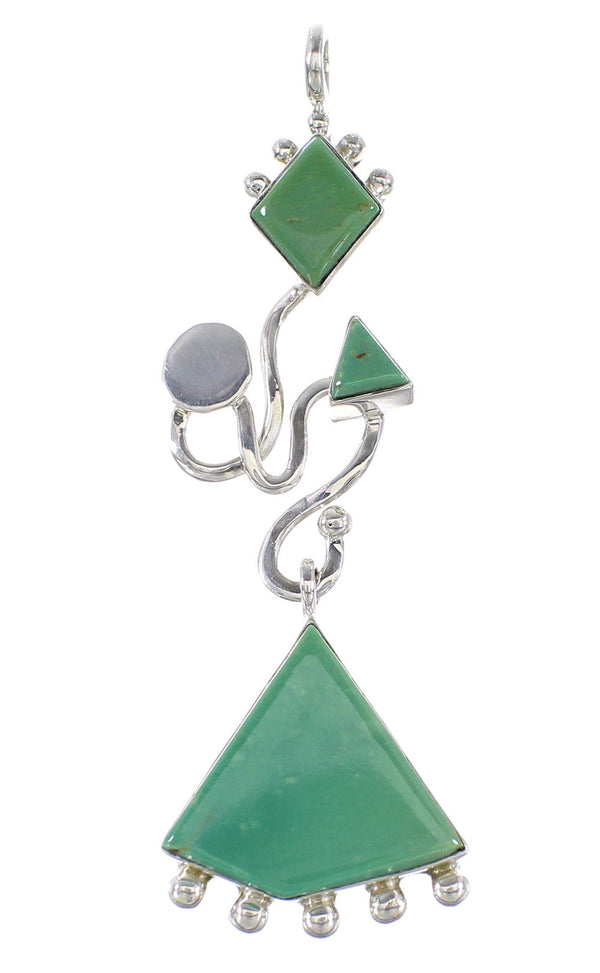 Southwest Sterling Silver Turquoise Pendant RX95282